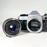 Vintage 1981 Canon AE-1 Program 35mm SLR Kit w/ FD 50mm f/1.8, FD 28mm f/2.8 & Albinar 75-300mm Lens 35mm Film Camera