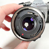 Vintage 1981 Canon AE-1 Program 35mm SLR Kit w/ FD 50mm f/1.8, FD 28mm f/2.8 & Albinar 75-300mm Lens 35mm Film Camera