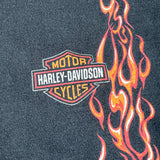Modern Y2K Harley-Davidson Pacific H-D Honolulu Flame Eagle T-Shirt