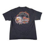 Modern Y2K Harley-Davidson Pacific H-D Honolulu Flame Eagle T-Shirt