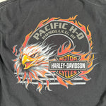 Modern Y2K Harley-Davidson Pacific H-D Honolulu Flame Eagle T-Shirt