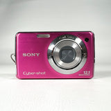 Vintage 2009 Sony Cyber-shot DSC-W220 Pink 12.1MP Digital Camera