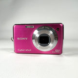 Vintage 2009 Sony Cyber-shot DSC-W220 Pink 12.1MP Digital Camera