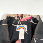 Vintage 80's Paradise Found Black Orchid Floral Hawaiian Shirt