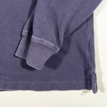 Vintage 90's Lands’ End Navy Denim Collar Longsleeve Rugby Shirt