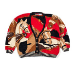 Vintage 80's Raphels Horse Cardigan Sweater