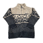 Vintage 90's Black Mountain Alaska Snowflake Fleece Sweatshirt