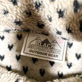 Vintage 90's Black Mountain Alaska Snowflake Fleece Sweatshirt