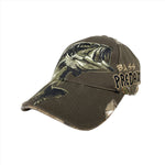 Vintage Y2K Bass Predator Camo Fishing Hat