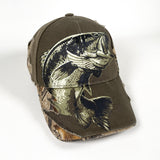 Vintage Y2K Bass Predator Camo Fishing Hat