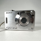 Modern 2006 Sony Cyber-shot 🔴 BROKEN LCD 🔴 DSC-W70 7.2MP Digital Camera