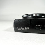 Modern 2009 Canon PowerShot S90 🔴 BROKEN LCD 🔴 10MP Digital Camera
