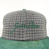 Vintage 90's John Deere Script Plaid Hat