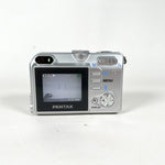 Vintage 2005 Pentax Optio 50 5MP Silver Compact Digital Camera