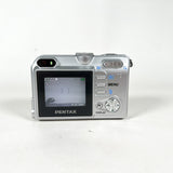 Vintage 2005 Pentax Optio 50 5MP Silver Compact Digital Camera
