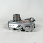 Vintage 2005 Pentax Optio 50 5MP Silver Compact Digital Camera