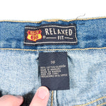 Vintage Y2K Route 66 Relaxed Fit Denim Shorts