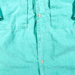 Vintage 80's Shark Safari Teal Utility Button Up Shirt
