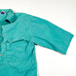Vintage 80's Shark Safari Teal Utility Button Up Shirt