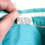 Vintage 80's Cocaine Blue & White Vertical Stripe Shirt