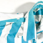 Vintage 80's Cocaine Blue & White Vertical Stripe Shirt