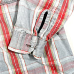 Vintage 70's Mr. Leggs Red & Grey Plaid Flannel Shirt