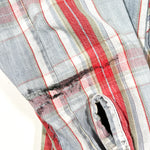 Vintage 70's Mr. Leggs Red & Grey Plaid Flannel Shirt