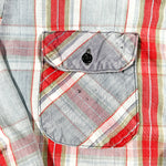 Vintage 70's Mr. Leggs Red & Grey Plaid Flannel Shirt
