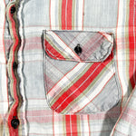 Vintage 70's Mr. Leggs Red & Grey Plaid Flannel Shirt