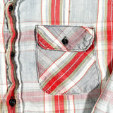 Vintage 70's Mr. Leggs Red & Grey Plaid Flannel Shirt
