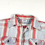Vintage 70's Mr. Leggs Red & Grey Plaid Flannel Shirt