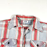 Vintage 70's Mr. Leggs Red & Grey Plaid Flannel Shirt