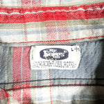 Vintage 70's Mr. Leggs Red & Grey Plaid Flannel Shirt