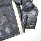 Vintage 90's Arizona Black Leather Cafe Racer Jacket