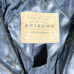 Vintage 90's Arizona Black Leather Cafe Racer Jacket