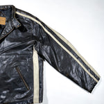 Vintage 90's Arizona Black Leather Cafe Racer Jacket