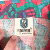 Vintage 80's KatManDo Abstract Tribal Print Short Sleeve Shirt