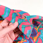 Vintage 80's KatManDo Abstract Tribal Print Short Sleeve Shirt