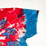 Modern Y2K Liquid Blue Patriotic Grateful Dead Dancing Bears Tie-Dye T-Shirt