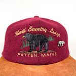 Vintage 90's North Country Lodge Patten ME Bear Hat