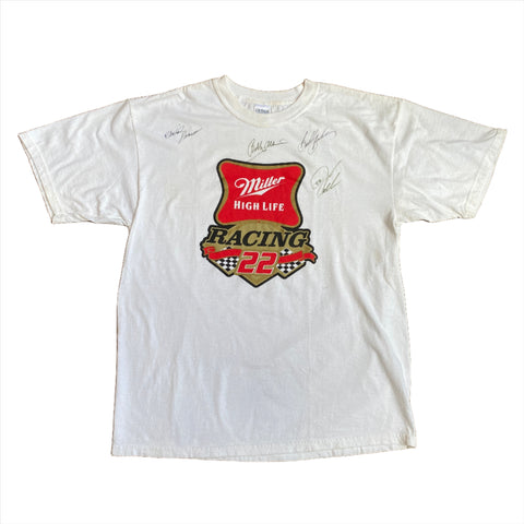Vintage 90's Miller High Life Racing Bobby Allison Autographed T-Shirt