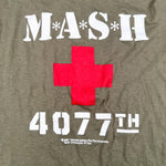 Vintage 80's MAS*H 4077th Red Cross Army Green T-Shirt