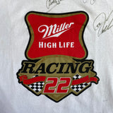 Vintage 90's Miller High Life Racing Bobby Allison Autographed T-Shirt