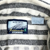 Vintage 80's Fieldmaster USA Black & White Striped Flannel Shirt