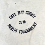 Vintage 70's Cape May County Marlin Tournament Fishing T-Shirt