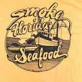 Vintage 70's Smoke Florida Seafood Fishing Boat T-Shirt