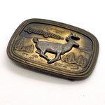 Vintage 1979 Remington Running Deer Brass Belt Buckle