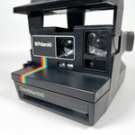 Vintage 80's Polaroid OneStep 600 Rainbow Stripe Instant Film Camera