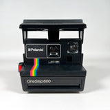 Vintage 80's Polaroid OneStep 600 Rainbow Stripe Instant Film Camera