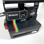 Vintage 80's Polaroid OneStep 600 Rainbow Stripe Instant Film Camera